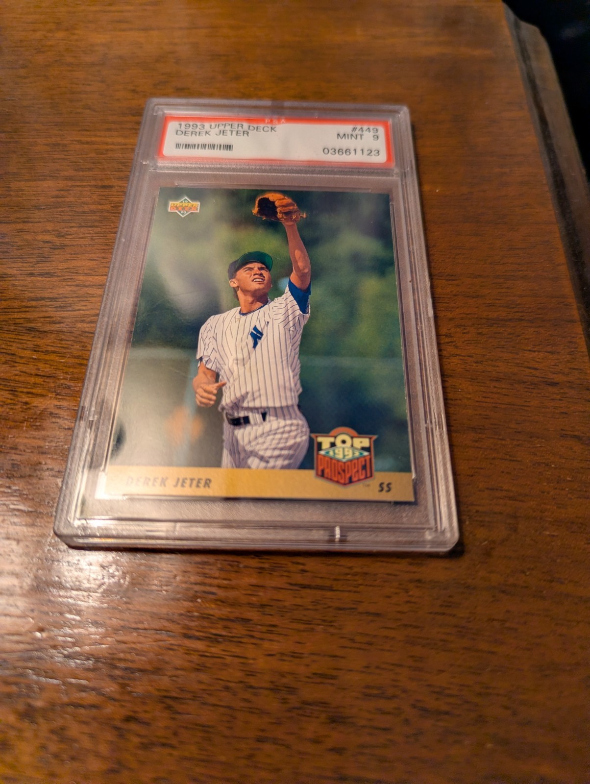 Derek Jeter Yankees 1993 Upper Deck rookie Psa 9 view 7