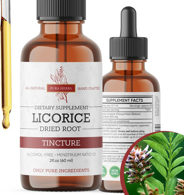 Licorice Root Liquid Extract | Alcohol-Free, Vegan, Non-Gmo, Gluten-Free | 2 Oz