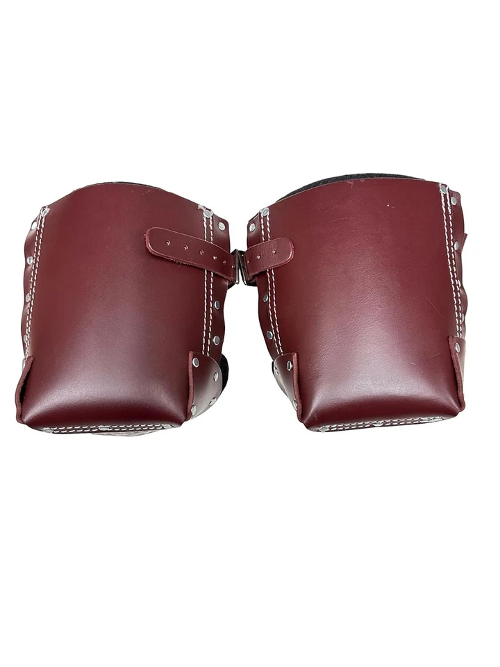 Rodilleras Antideslizantes con Correas Ajustables Rodilleras de Cuero de Seguridad con Denso Foto 4 de 4