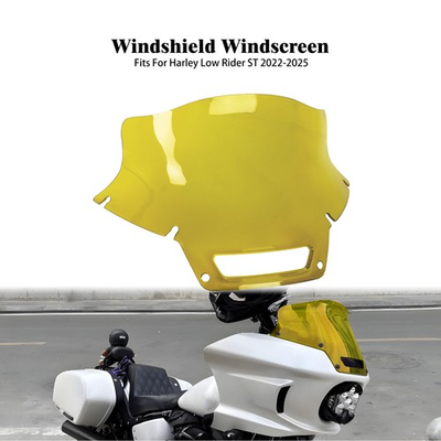 #ad 8.5quot; Windshield Yellow Windscreen For Harley Softail 2022 25 Low Rider FXLRST $73.99
