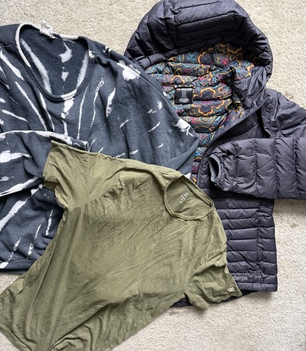 3 Lot Sherpa Adventure Gear Womens M Puffer Jacket Coat Fantastic Fawn Sweater