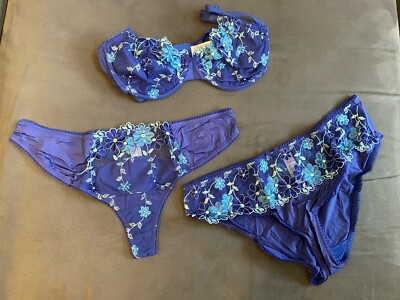 Nuance BH Slip String Set Gr 75D + 40/42 Blau mit Bügeln