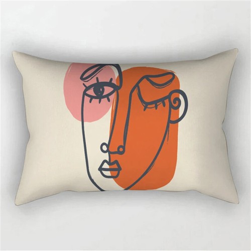 Abstract Leaves Plant Sofa Pillow Cover Rectangle Face Cushion Cover Geometric - Picture 24 of 38