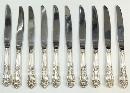 Reed & Barton Mirrorstele Lot of 10 Vintage Dinner Knives 9" - Picture 3 of 12