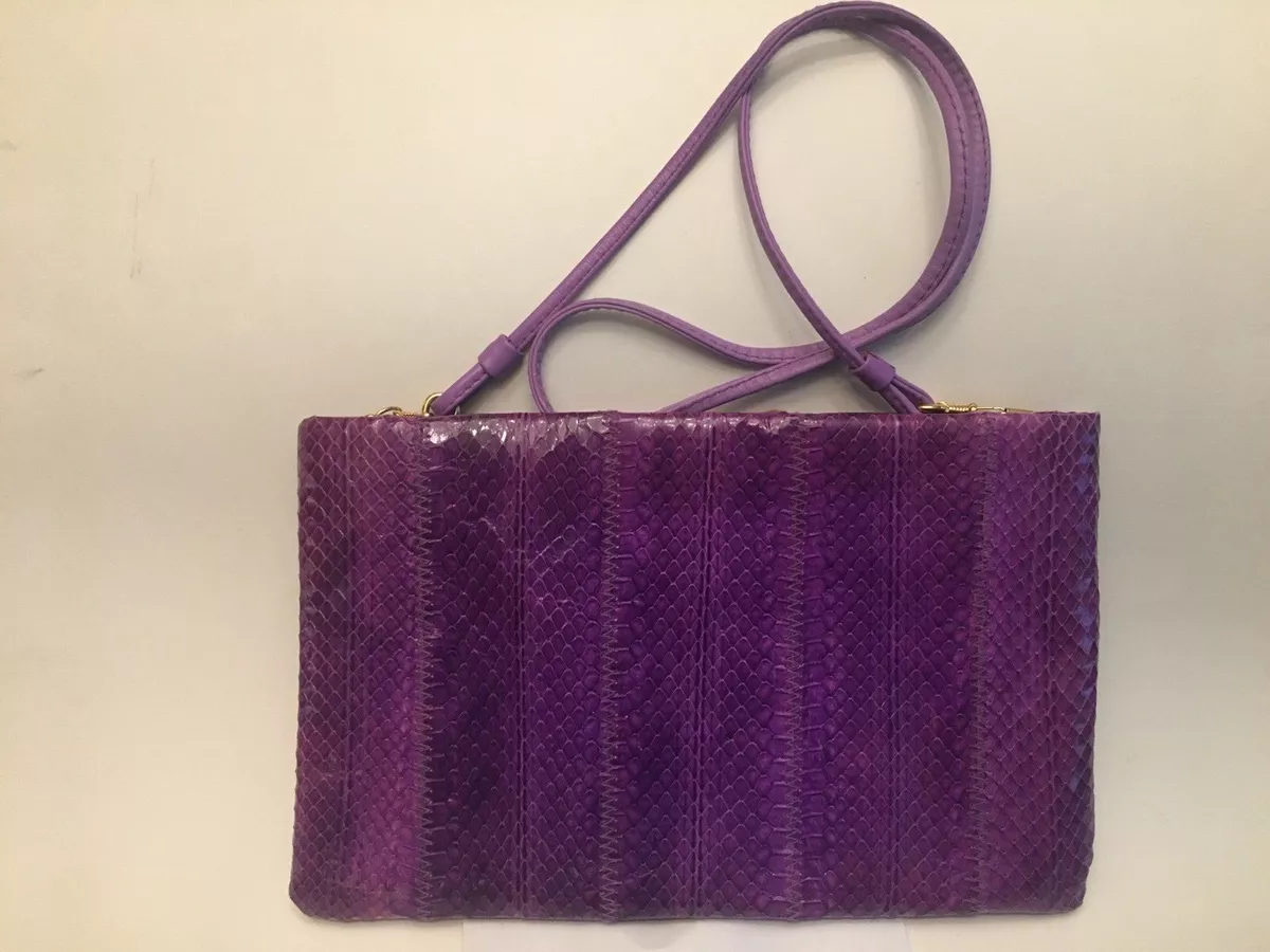 Purple snakeskin online purse