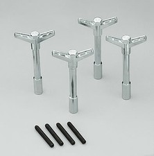 Proform 141-600 Chrome Valve Cover Wingnut Fasteners Set Of 4 14 Chevy Bowtie
