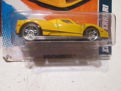 Toys Hot Wheels Ferrari Enzo in Yellow from 2011 Unopened New on Card - Picture 6 of 12