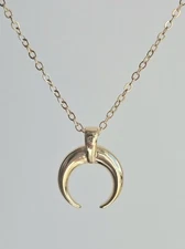 Gold Moon NECKLACE Moon Charm Crescent Moon Pendant Gold Plated Necklace