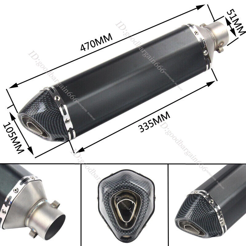 Silenciadores deslizables de 51 mm para tubo de escape de motocicleta BMW F650GS F700GS F800GS ADV Foto 3 de 4