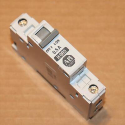 One Allen Bradley 1492-CB1H005 1 Pole .5  Amp Breaker 1/2 A