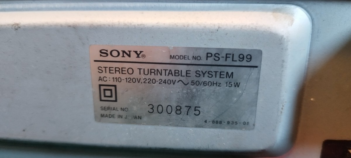 VINTAGE Sony PS FL-99 turntable MADE IN JAPAN | eBay VINTAGE Sony PS FL-99 turntable MADE IN JAPAN | eBay