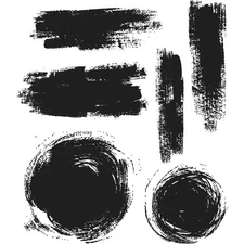 NEW Tim Holtz Stampers Anonymous "BRUSHSTROKES" Rubber Cling Stamp Set