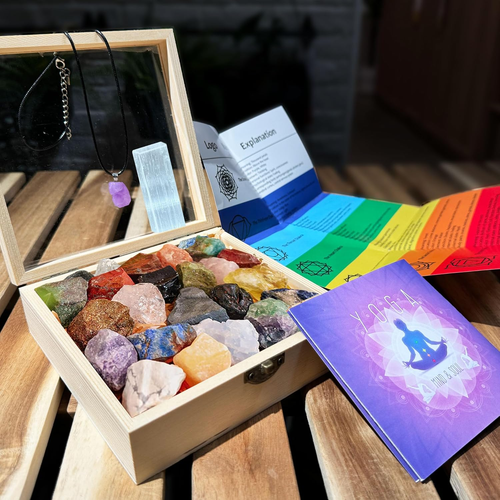 22Pcs Real Crystals and Healing Stones with Crystal Neck, Energy Crystals for Be - Picture 5 of 6