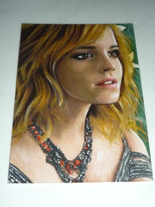 Details About Harry Potter Sketch Card Emma Watson Hermione Granger Great Sketchcard