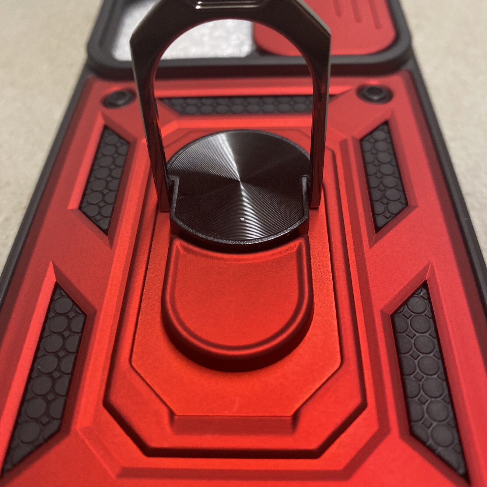 Donwell for iPhone 13 Pro 6.1 inch, Slim with Built-in Ring Holder Kickstand Red