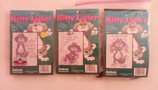 Lot Of 3 Janlynn Corporation kitty litter Cross Stitch Kits 5" X 7" Funny