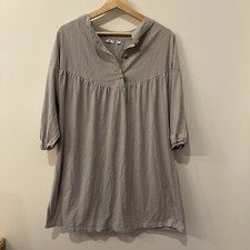 Zara Lagenlook Smock Shirt Dress Womens XS Oversized Gray Artsy