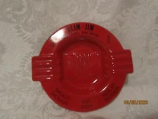 Vintage Red Slim Jim Ready-to-Eat Meat Snacks Metal Ashtray