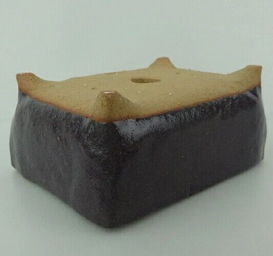 Japanese Bonsai Pot YUKI SHOSEKI 12.8cm Painted Rectangular Traditional - Image 3 of 4