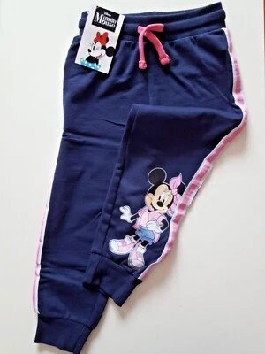 Disney Minnie Mouse Jogginghose blau, Gr.: 110 128/134 + Stifte NEU/OVP