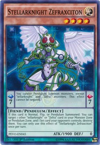 Stellarknight Zefraxciton - PEVO-EN045 - Super Rare - 1st Edition x3 - Near Mint