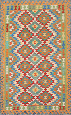 Reversible Kilim Kelim Rugs Rectangle Handwoven Kilim Carpets 4x6 ft