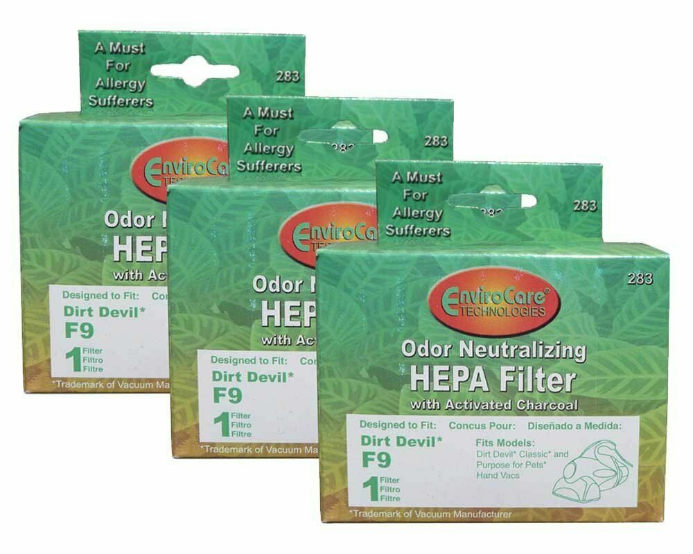 3 Fits For Dirt Devil F-9 HEPA Classic Filter 3DJ0360000 Hand Vac Vacuum MO105