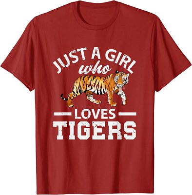 Just A Girl Who Loves Tiger Animals Gift Unisex T-Shirt