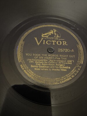 Victor 78RPM Benny Goodman - You Took The Words Right Out Of My Heart ...