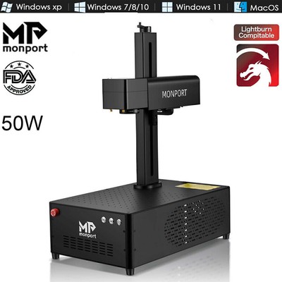 MONPORT 50W 7.9x7.9 Integrated Fiber Laser Engraver Marking Machine Window MacOS
