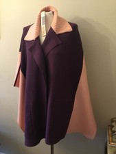 **badgley Mischka** Nwt Size M Knitted Poncho Blush & Pink Wear Loose Or Belted