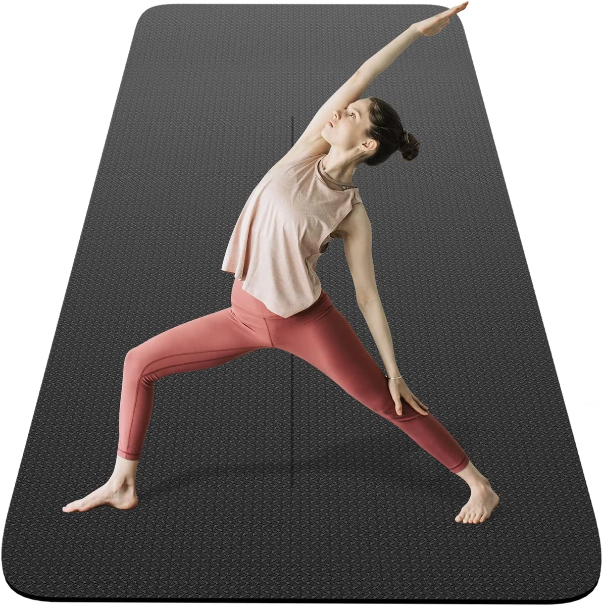 6'X4' Large Yoga Mat ¼” Extra Thick Exercise Mat with 2 Bundling