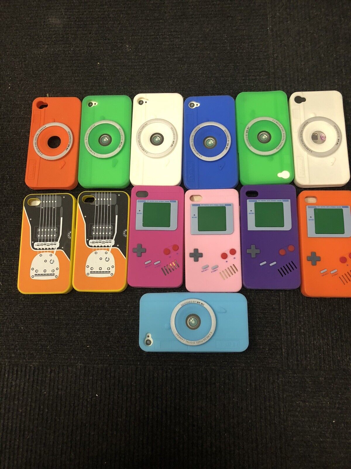 13 PCS LOT  Iphone 4, 4S Soft & Silicone CAMERA,GAMEBOY For Apple