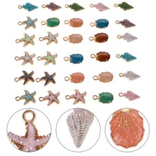 30Pcs Beach Jewelry Pendant Charms Pendants for Necklaces Making