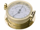 THERMOMETER and HYGROMETER GAUGE, ROYAL MARINER 116mm CAST BRASS #C622TH