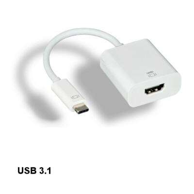 KNTK USB 3.1 Type C to HDMI 1.4 Adapter 4K Video Audio HDTV Projector Display