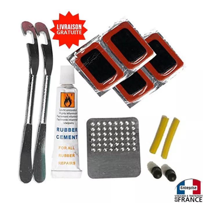 PRO BIKE TOOL Kit de Réparation de Crevaison Pneu - Rustine Velo