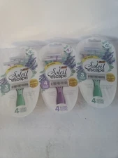 3 Pks BIC Soleil Escape Lavender & Eucalyptus Scented Disposable Razors 4/pk