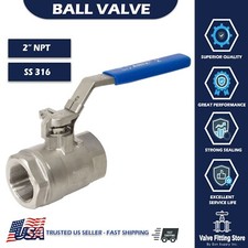 2" Ball Valve 3000 PSI WOG NPT Stainless Steel 316