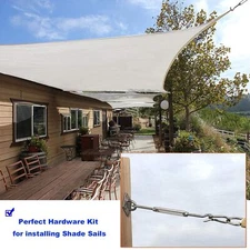 Heavy Duty Sun Shade Sail Stainless Steel Hardware Kit Awning Attachment Set