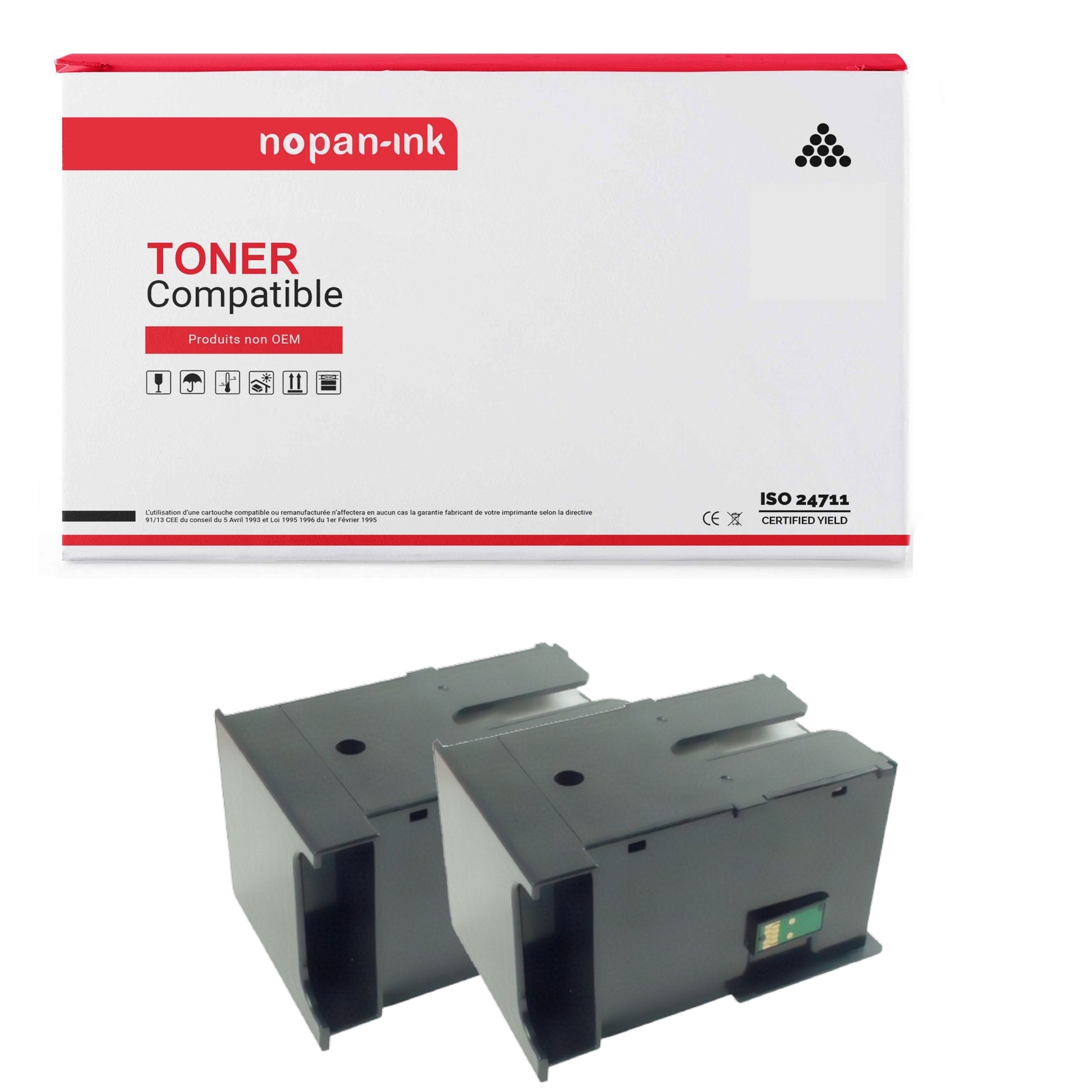Réservoir de maintenance T6710 NOPAN-INK pour imprimantes Epson | Pack de 2