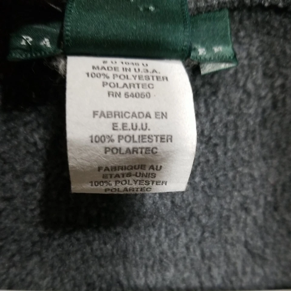 Suéter De Colección Lauren Ralph Lauren 1/4 Cremallera Gris Manga Larga Mediano Polar  Foto 4 de 4