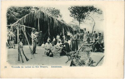 PC BRAZIL AMAZONAS VIVENDA DE INDIOS NO RIO BRANCO (a61277)