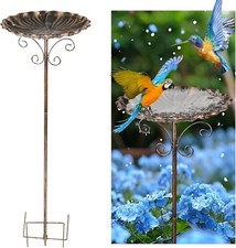 Image of Bird Bath for Garden, 30In high 10In Diameter Vintage Freestanding Birdbaths & S