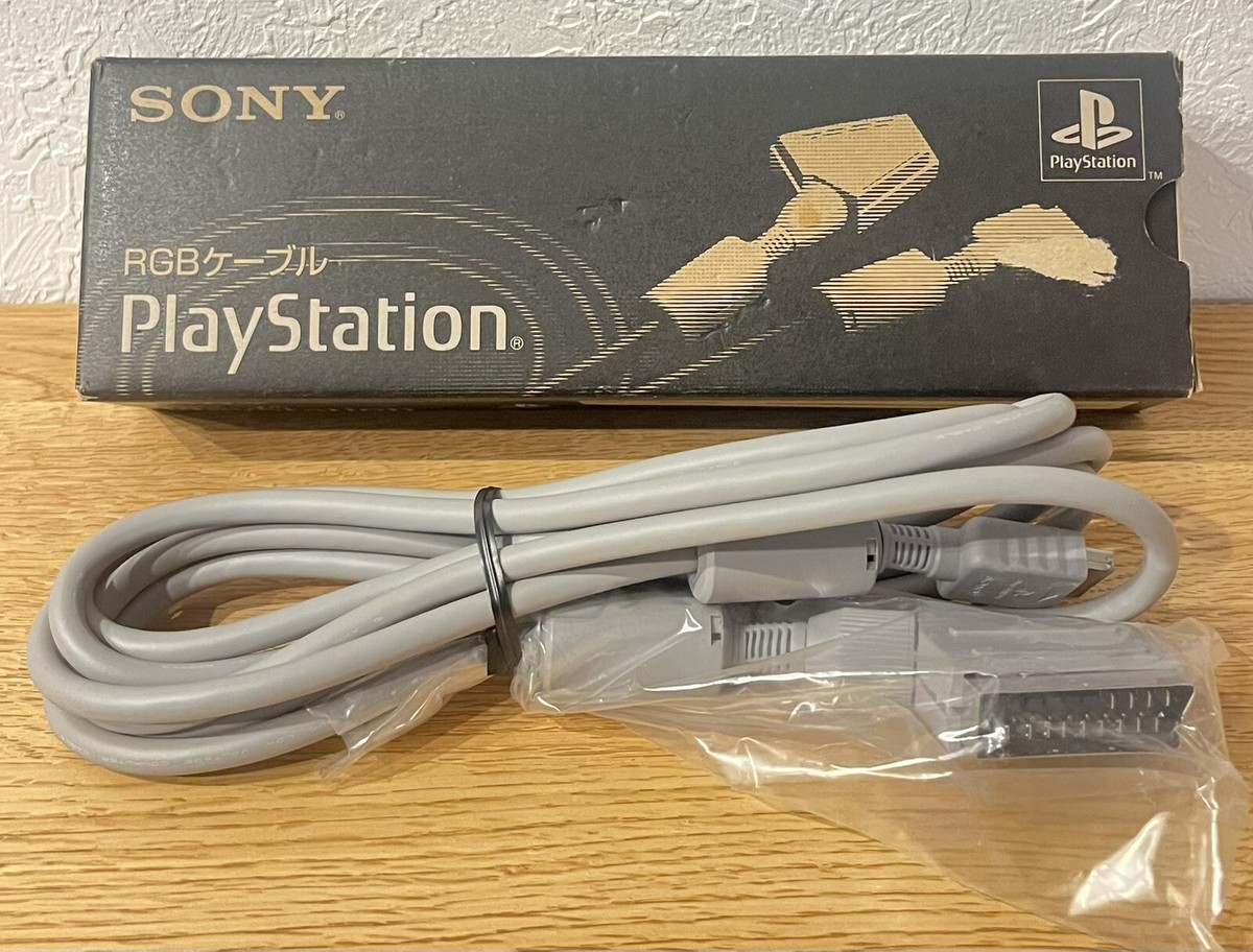 PlayStation Sony Official RGB SCART Cable SCPH-1050 with BOX Japan 