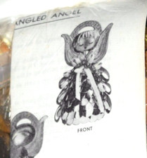 Vintage LeeWards GOLD BANGLED ANGELS Bead Sequin Christmas Ornament Kit