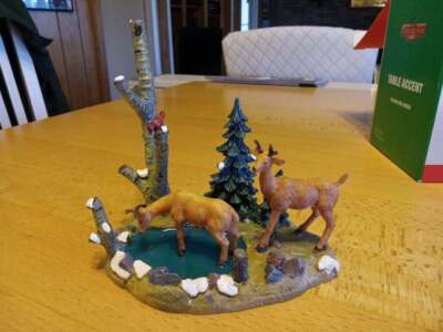Lemax Coventry Cove Table Accent Christmas Deer Testing The Waters Year 2000