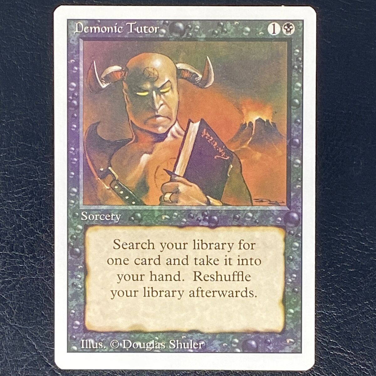 MTG Demonic Tutor Revised 3rd Edition Uncommon EX/NM Single MTG Demonic Tutor Revised 3rd Edition Uncommon EX/NM Single