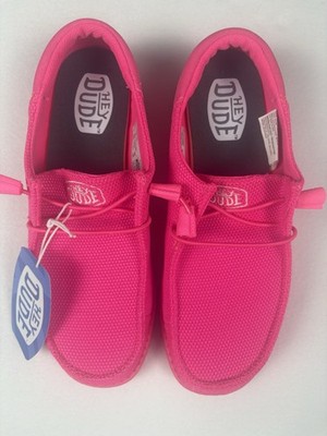 Hey Dude Wendy Funk Mono Electric Pink  Womens Slip-on Shoes Size W9