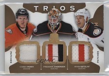 2015-16 The Cup Trios Jerseys 2/10 Corey Perry Frederik Andersen Patch 0c3